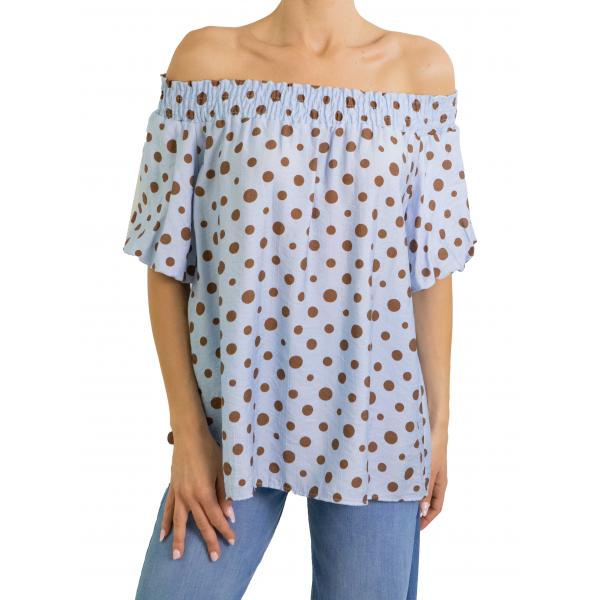 Maglia con elastico con pois
